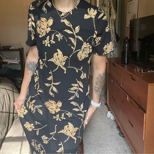 Vintage 90s Floral Maxi Dress